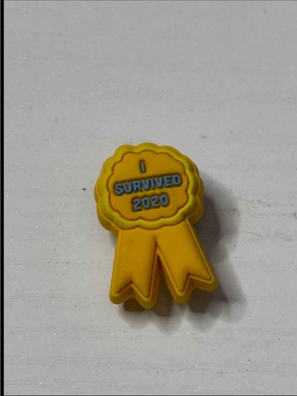CROCS Yellow 'I Survived 2020' Jibbitz Charm
